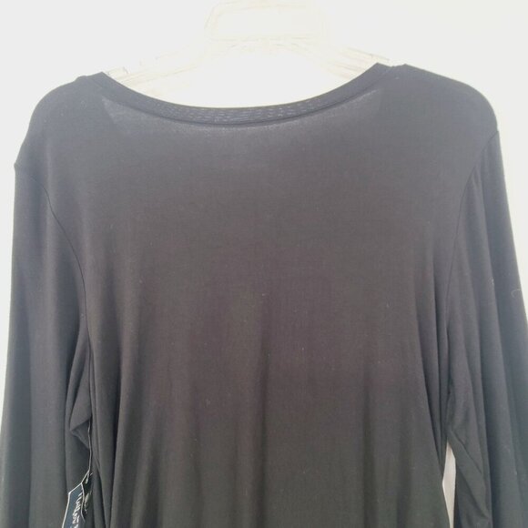 Flutter & Kick NWT Maternity Long Sleeve Dress Black Size L - Picture 6 of 9